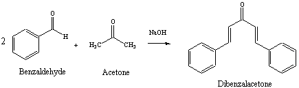 synthesis of dibenzalacetone by aldol condensation